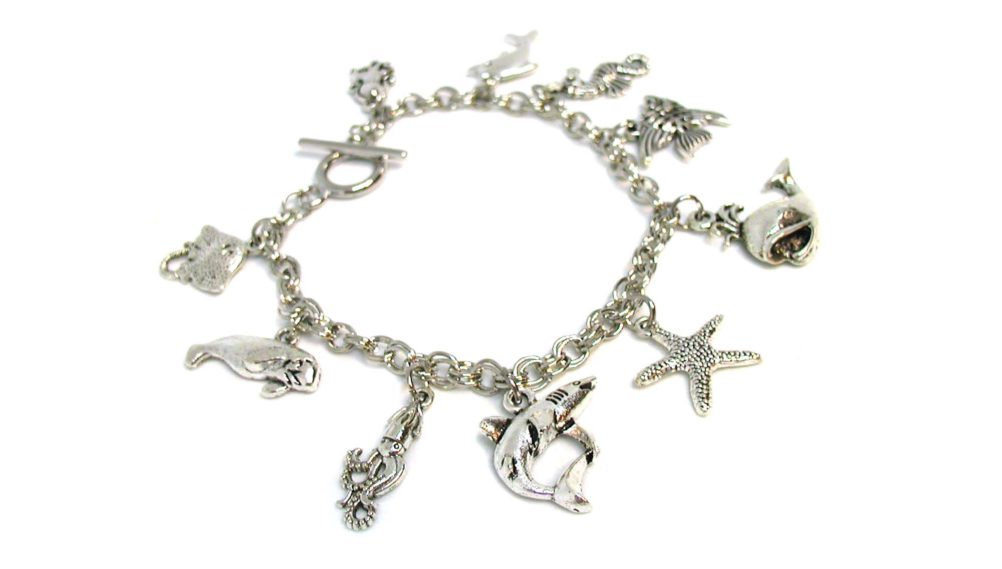 Ocean Charm Bracelet Beach Bracelet Marine Life Bracelet