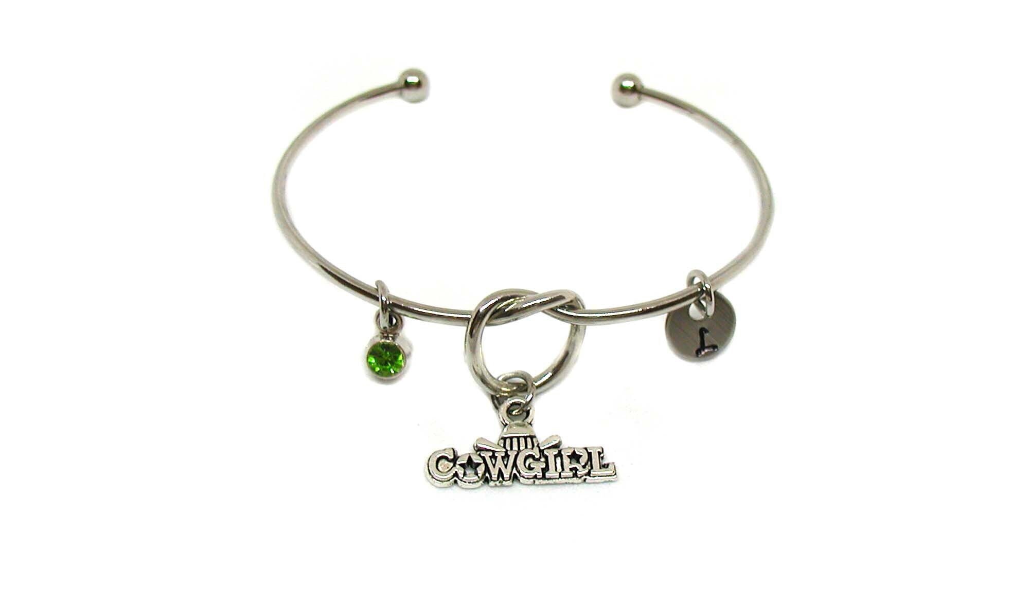Western Bracelet Western Charm Cowgirl Knot Bracelet Cowgirl Jewelry Cowgirl Bangle Stainless Steel Bangle Cowgirl Knot Bangle Cowboy