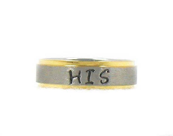 His Ring, Stainless Ring, Stainless Steel Ring, Wedding Ring, Personalized Ring, Custom Name Ring, Hand Stamped Ring, Hand Stamped
