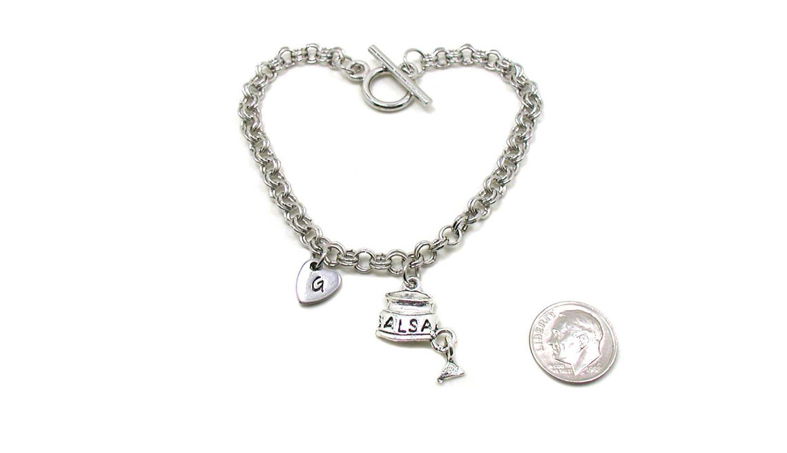 Silver Salsa Bracelet Chips and Salsa Bracelet Salsa Etsy