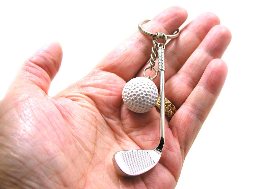Golf Keychain Golf Key Ring Sports Keychain Golf Gift Golf Etsy