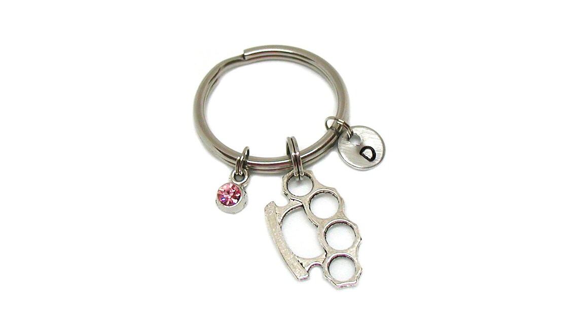 Brass Knuckles Keychain Knuckleduster Keychain Brass Etsy