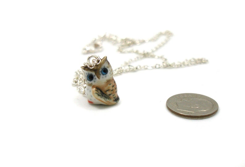 Owl Necklace Charm Necklace Charm Jewelry Owl Pendant Owl Etsy