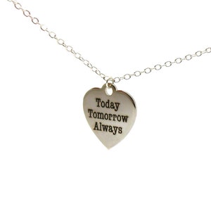 Today Tomorrow Always Necklace Charm Necklace Delicate | Etsy