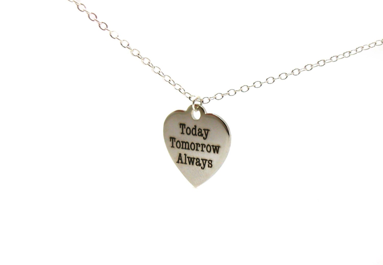 Today Tomorrow Always Necklace Charm Necklace Delicate - Etsy UK