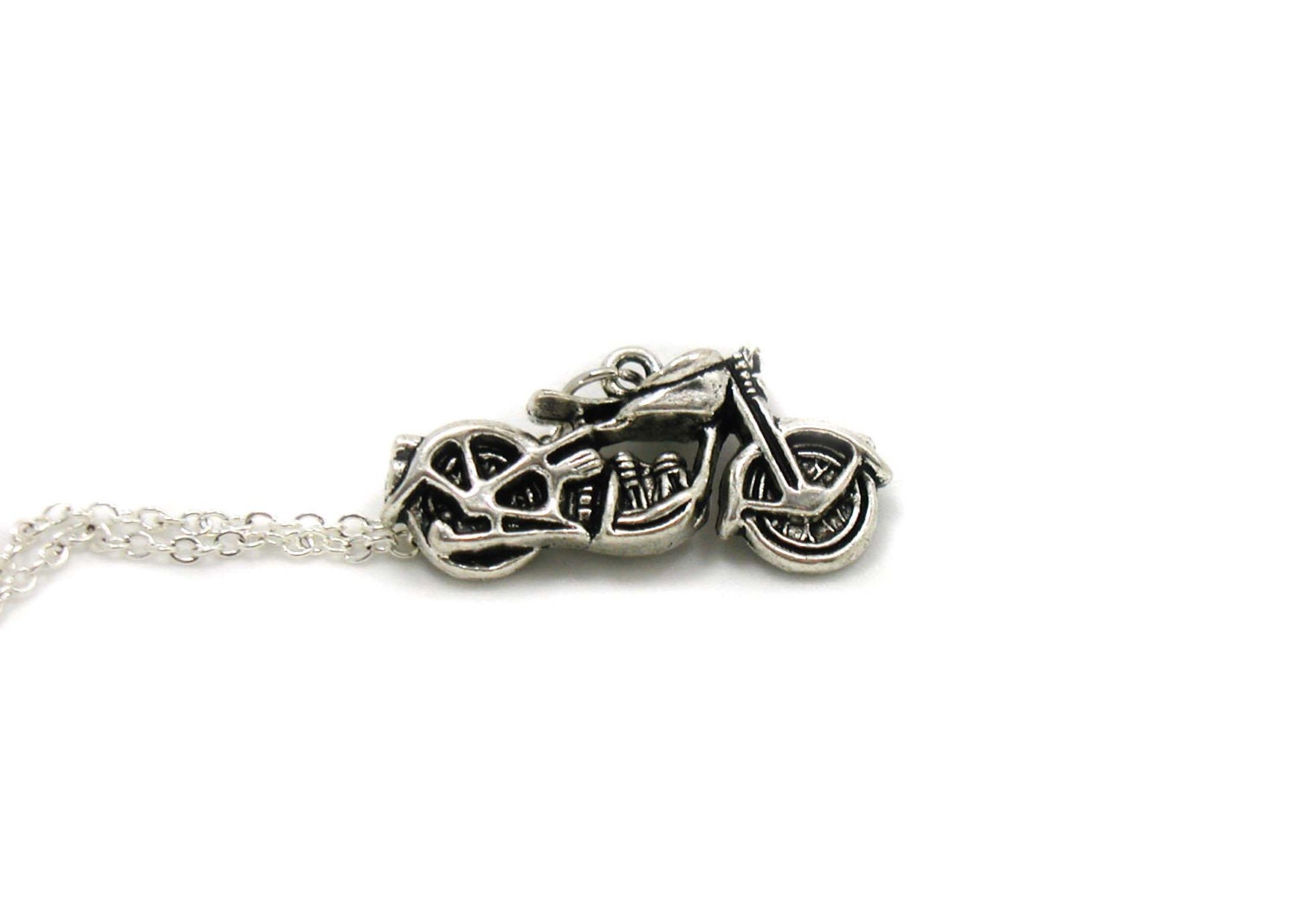 Motorcycle Necklace Charm Necklace Charm Jewelry Motorcycle Etsy
