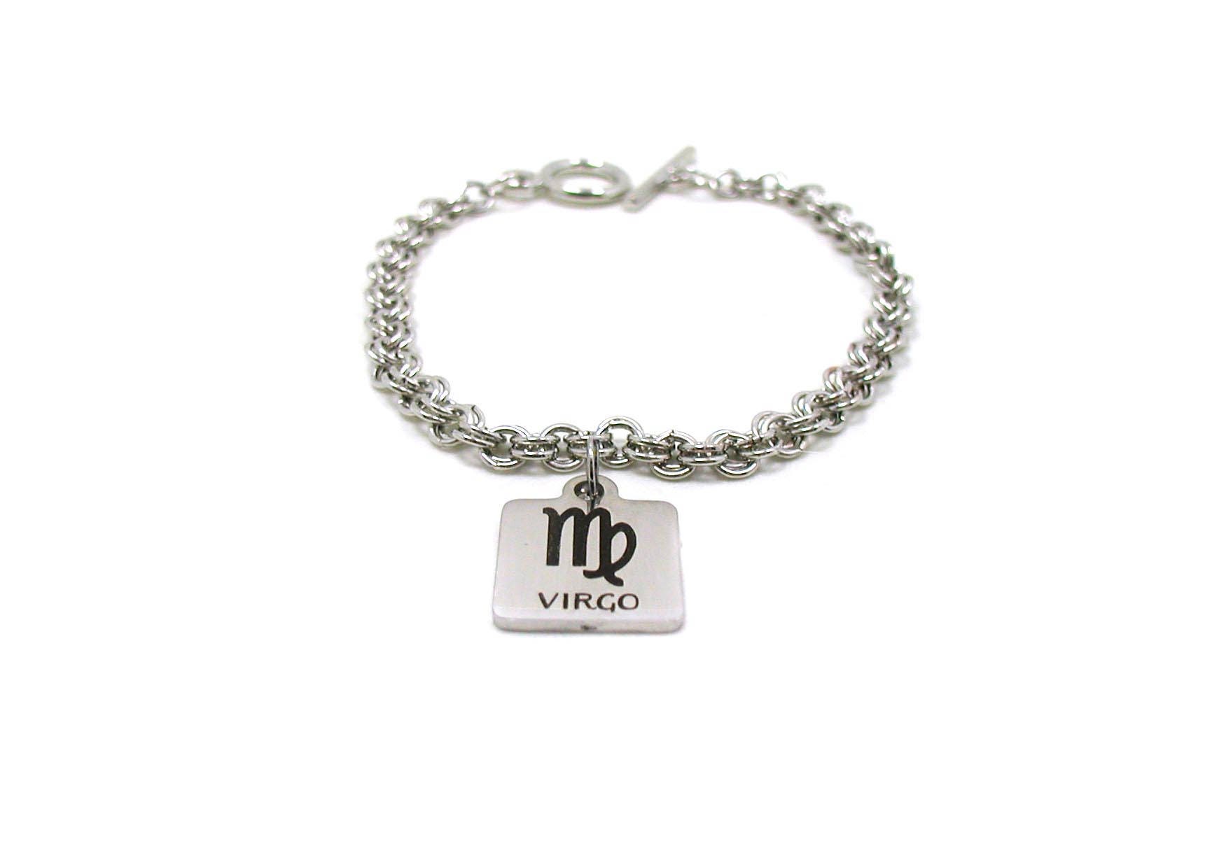 Virgo Charm Bracelet Zodiac Bracelet Astrology Bracelet Etsy