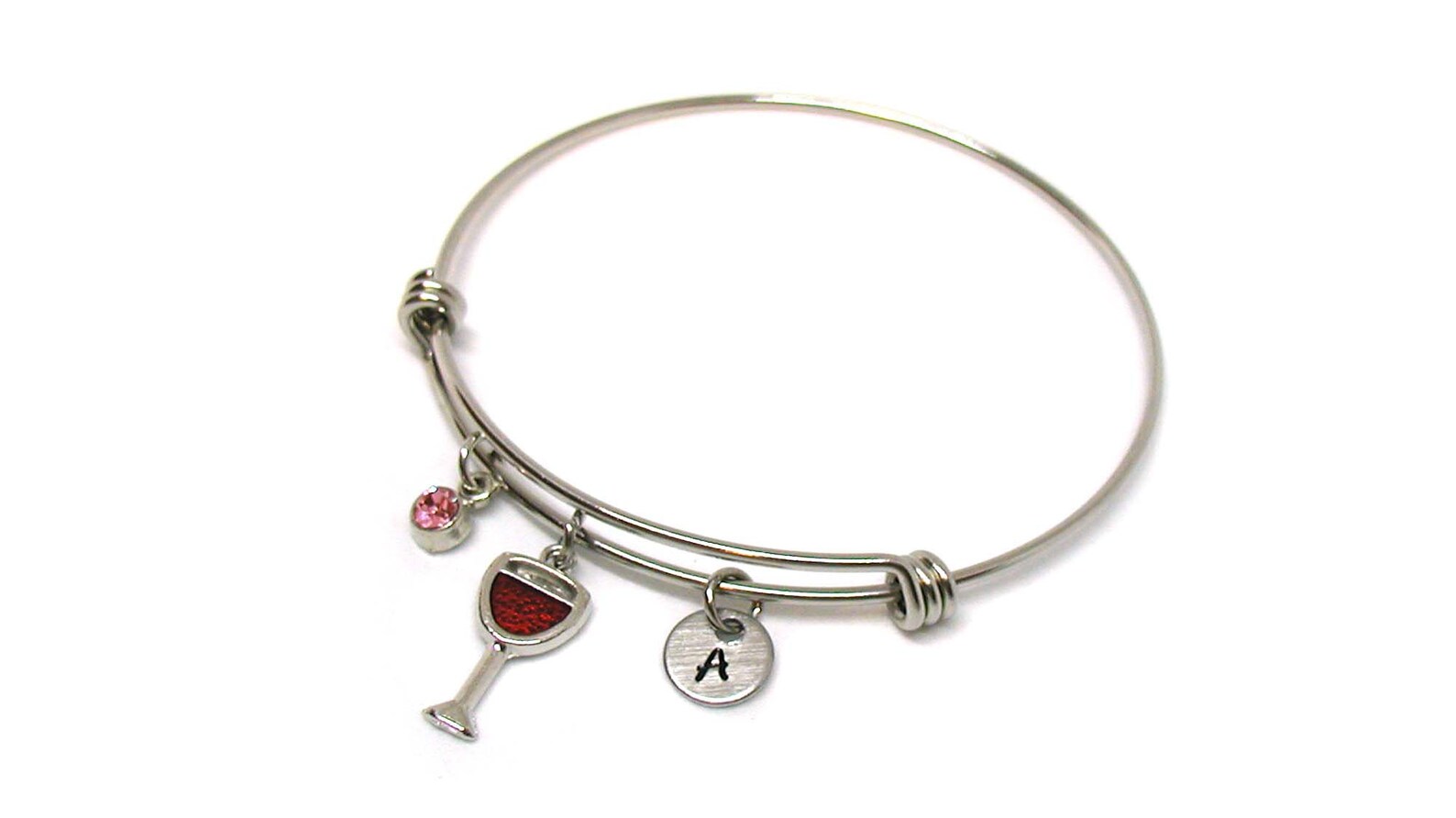 Red Wine Glass Bracelet Red Wine Glass Bangle Wine Jewelry Etsy UK