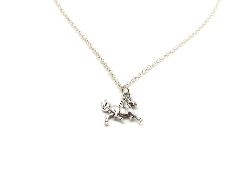 Jewelry Gift Gift Under 20 Silver Horse Necklace Horse Jewelry Equestrian Jewelry Equestrian Necklace Horse Necklace Charm Jewelry