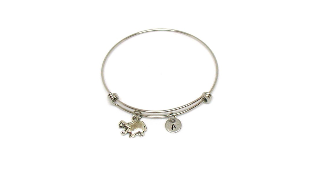 Baby Hippo Bracelet Baby Hippo Bangle Silver Hippo Jewelry - Etsy