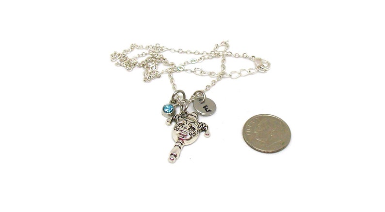 Jester Necklace, Court Jester Necklace, Clown Necklace, Mardi Gras Necklace, Jester Pendant, Jester Jewelry, Drama Necklace, Jester Charm image 3