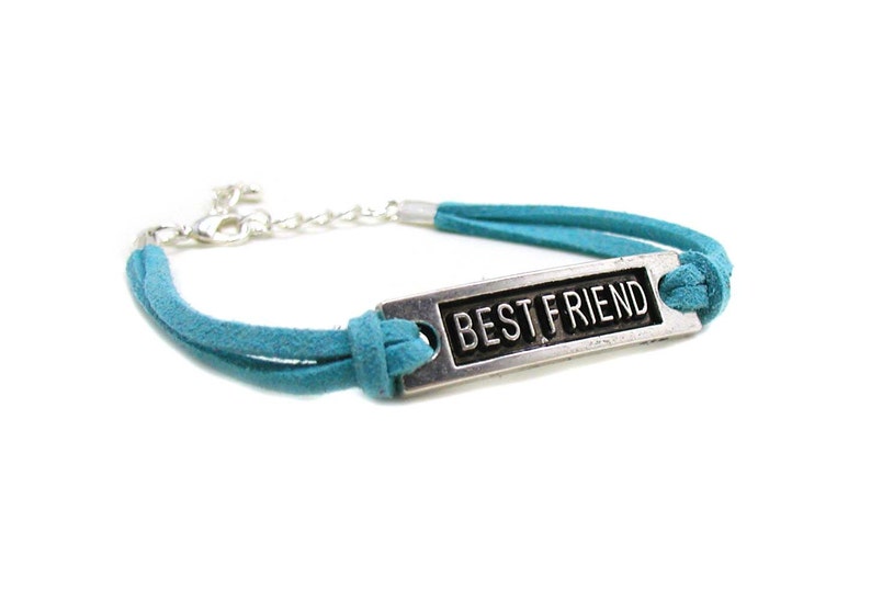 Best Friend Charm Bracelet Best Friend Faux Suede Bracelet Etsy