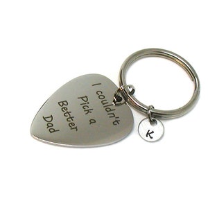 I Couldn't Pick A Better Dad Keychain, Guitar Pick Key Chain, Fathers Day Gift, Best Dad Key Chain, Guitar Pick Charm, Best Father Keychain image 5