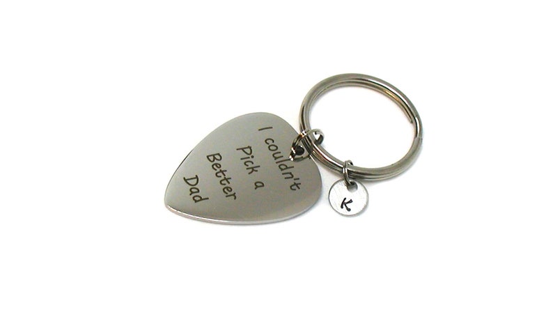 I Couldn't Pick A Better Dad Keychain, Guitar Pick Key Chain, Fathers Day Gift, Best Dad Key Chain, Guitar Pick Charm, Best Father Keychain image 5