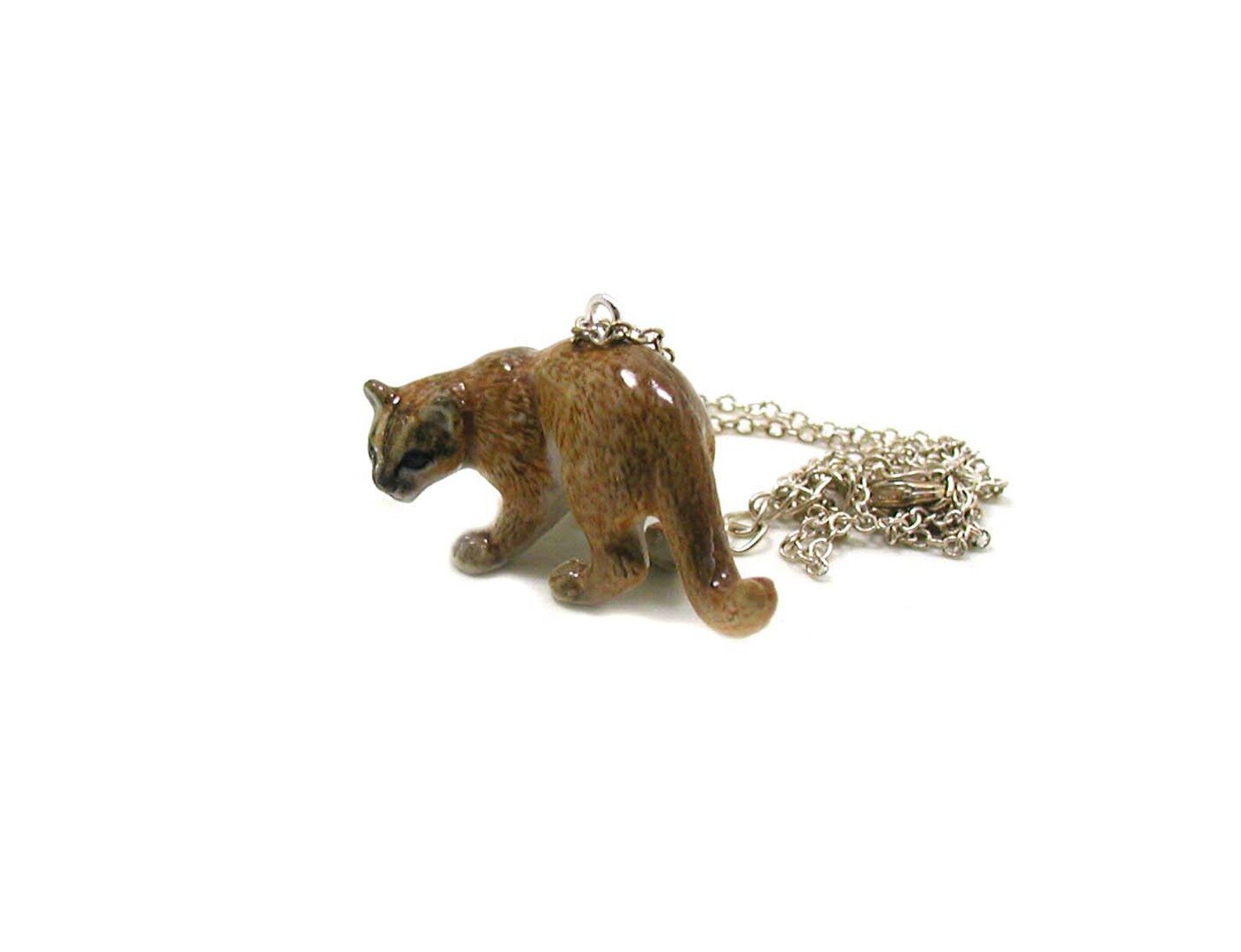 Cougar Necklace Puma Necklace Charm Jewelry Cougar Jewelry Etsy