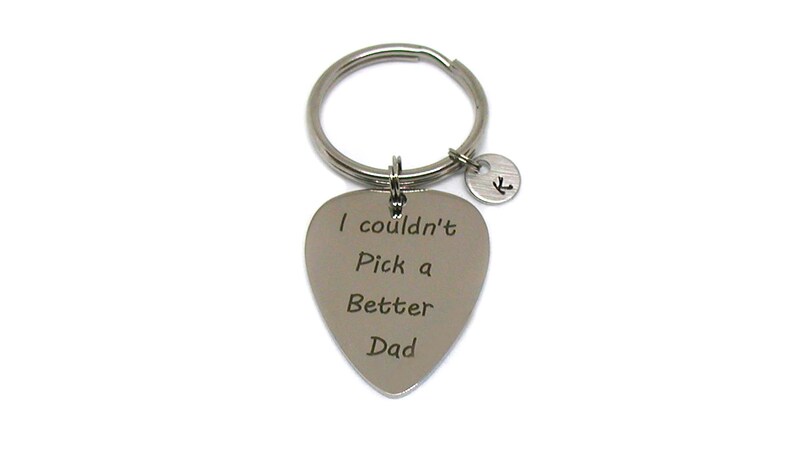 I Couldn't Pick A Better Dad Keychain, Guitar Pick Key Chain, Fathers Day Gift, Best Dad Key Chain, Guitar Pick Charm, Best Father Keychain image 4