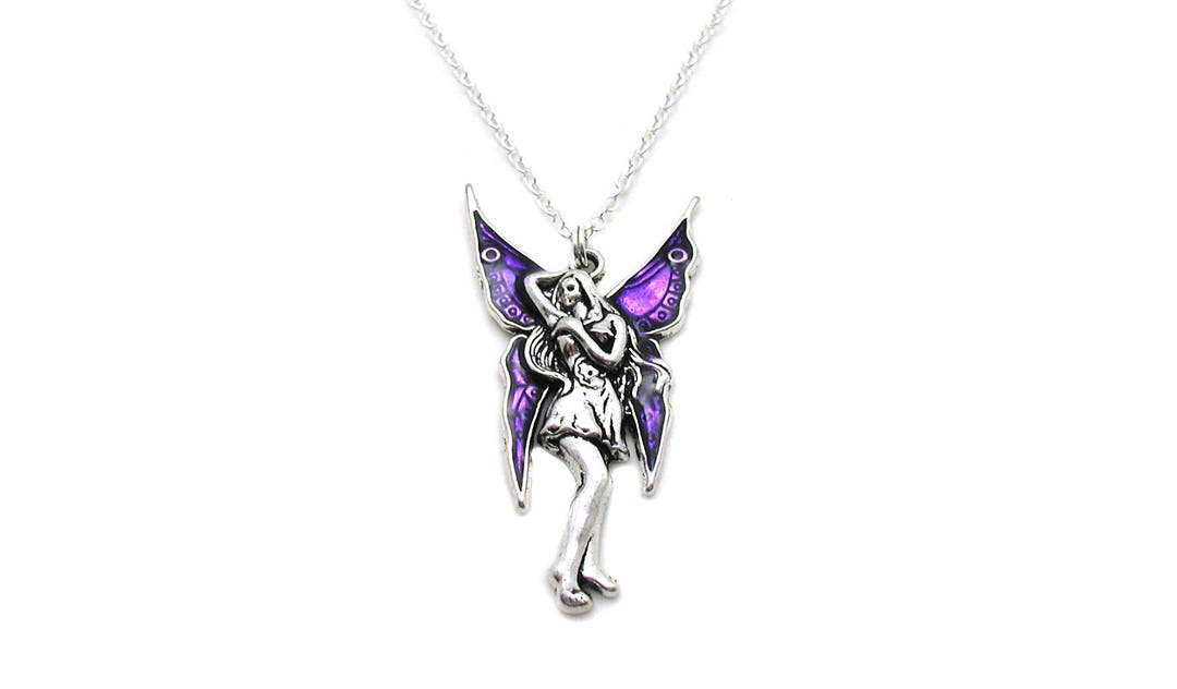 Purple Fairy Pendants Necklaces Buy Purple Fairy Necklace, Fairy