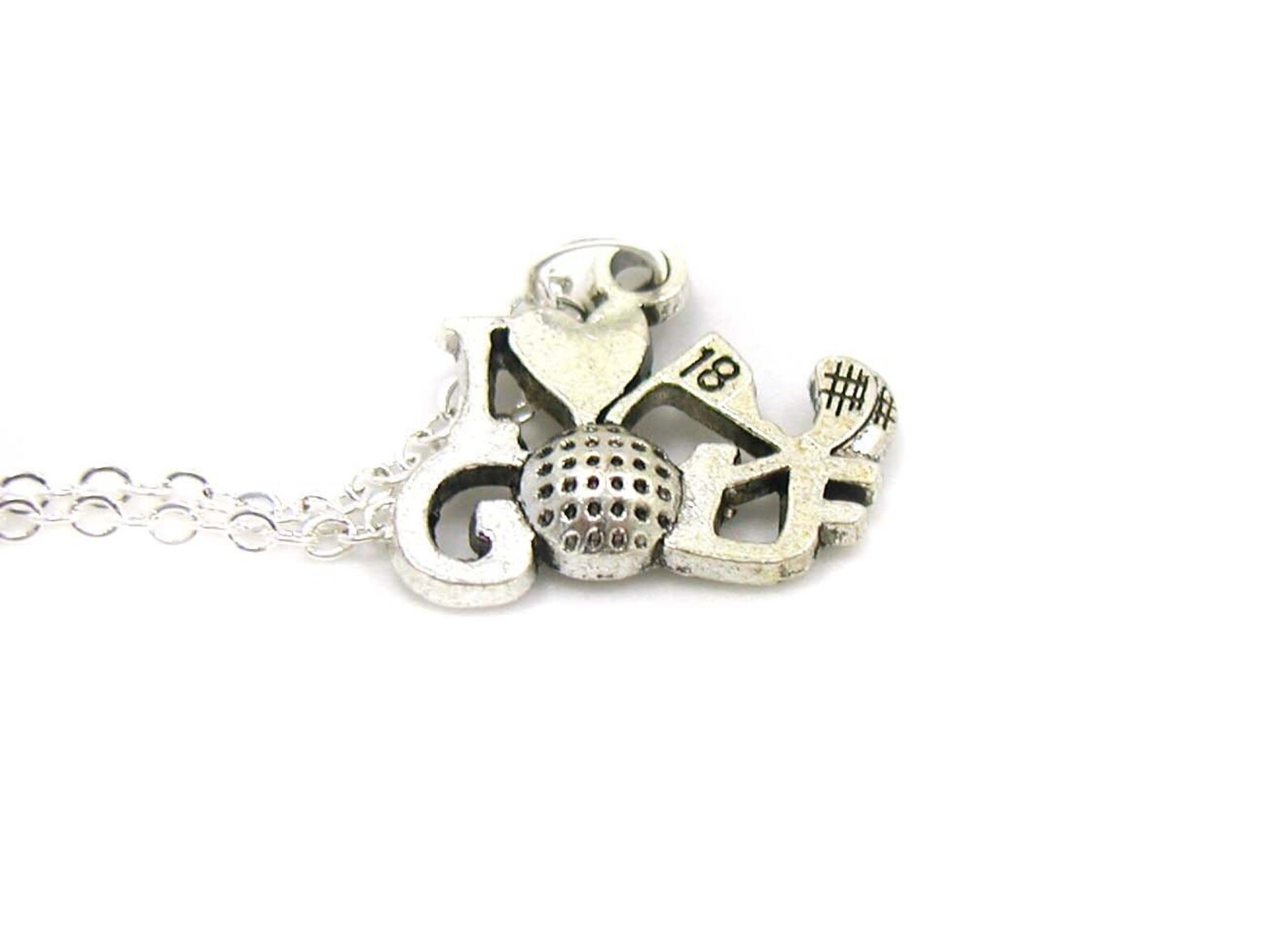 I Love Golf Necklace Golf Charm Jewelry I Love Golf Pendant - Etsy