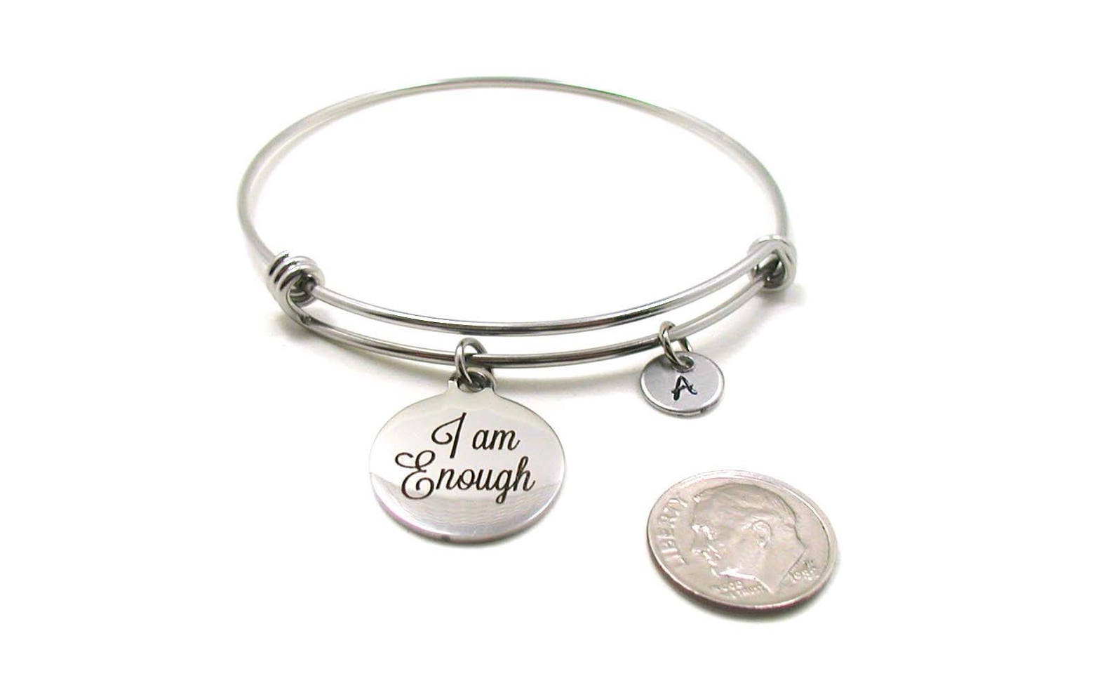 I Am Enough Bangle I Am Enough Bracelet I Am Enough Jewelry - Etsy