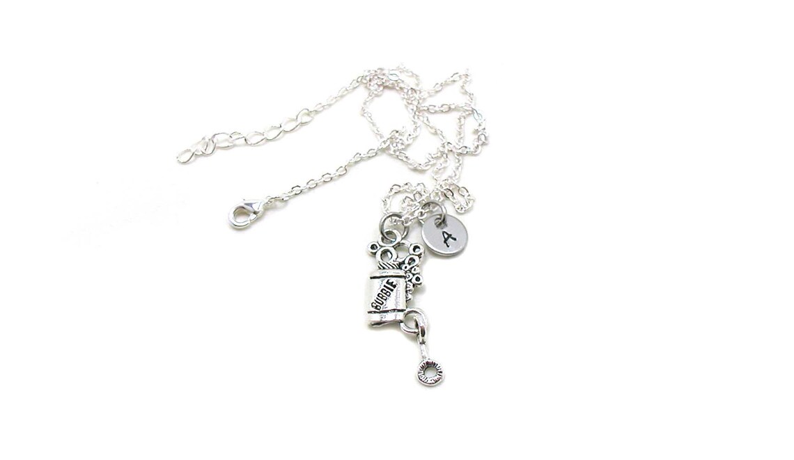 Bubbles Necklace Blowing Bubbles Charm Necklace Bubble Wand Etsy