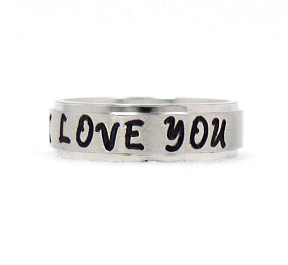 I Love You Ring Love Ring Stainless Ring Stainless Steel Etsy