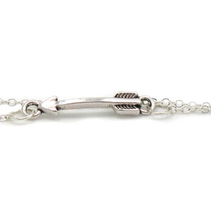 Arrow Necklace, Tiny Arrow Necklace, Charm Jewelry, Arrow Pendant, Silver Arrow Jewelry, Best Friends, Girlfriend Gift, Gift Under 10