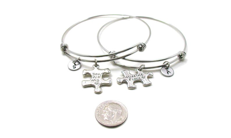 You Are My Missing Piece Bangle, Puzzle Piece Charm, Best Friends ...