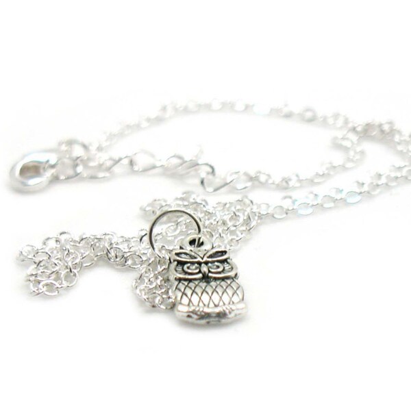 Owl Charm Necklace Etsy