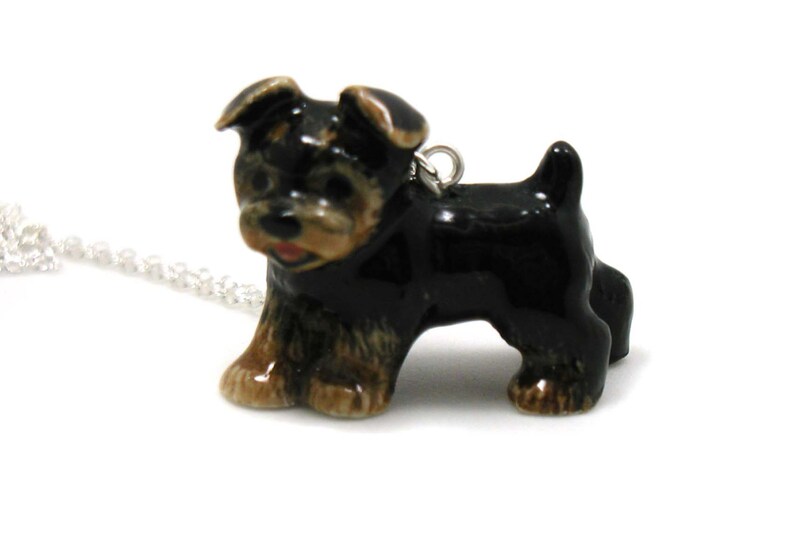Yorkie Necklace Charm Necklace Charm Jewelry Yorkie Etsy