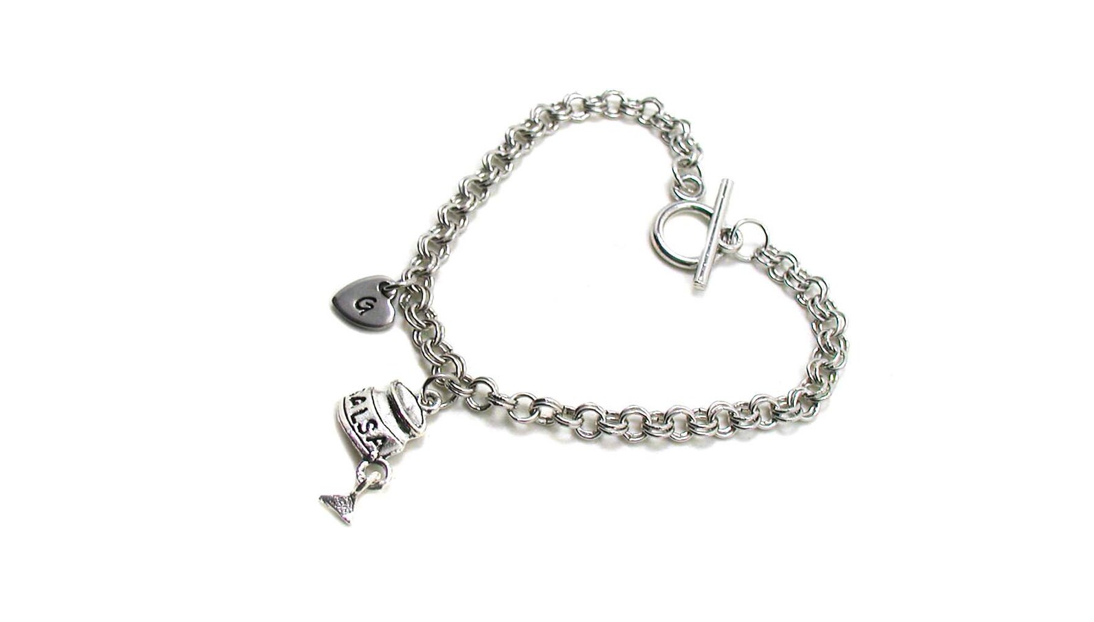 Silver Salsa Bracelet Chips and Salsa Bracelet Salsa Etsy