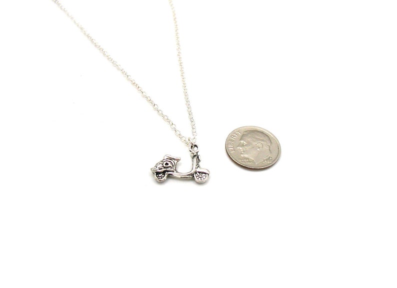 Moped Necklace Charm Necklace Scooter Charm Jewelry Moped Etsy