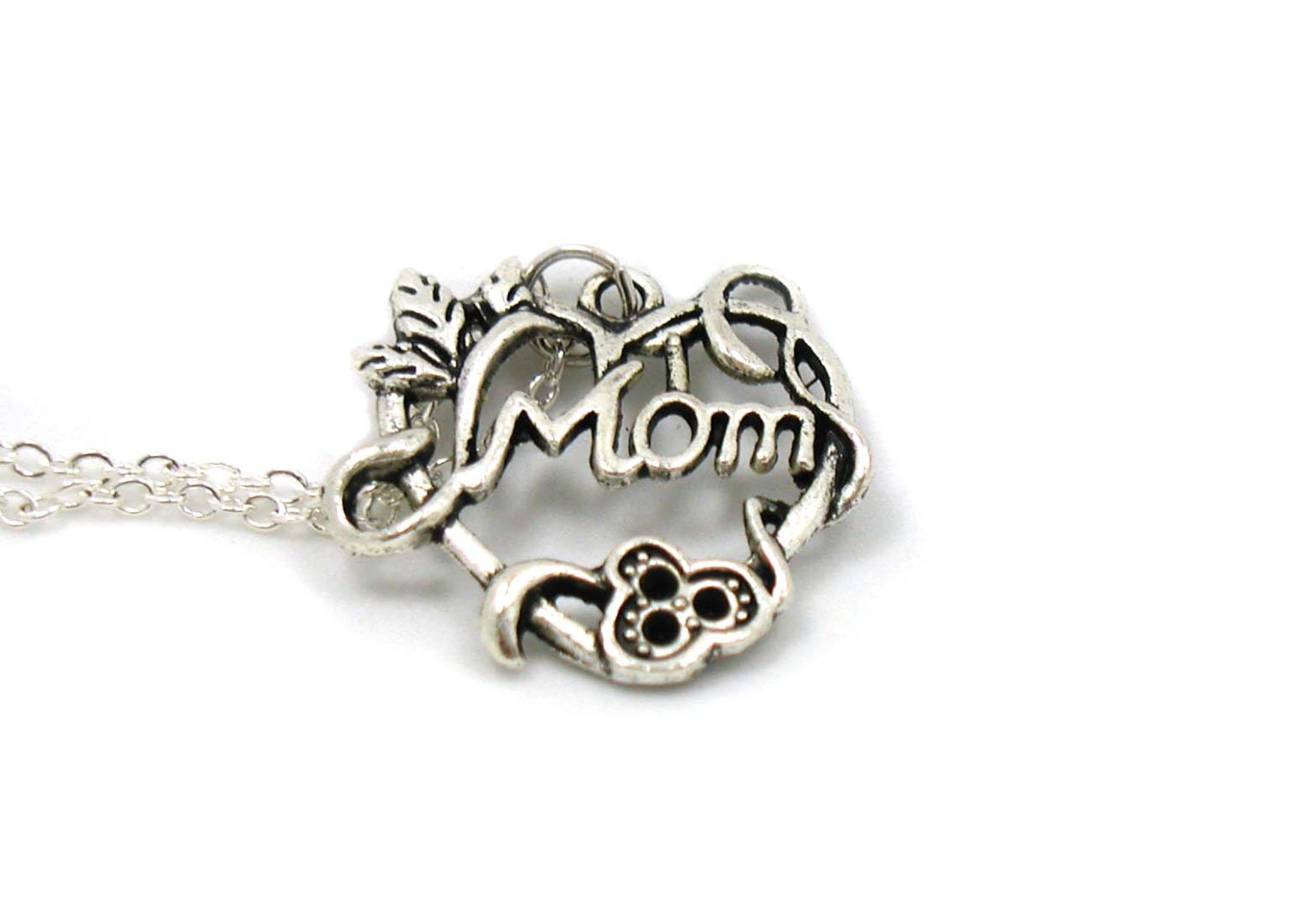 Mom Necklace Charm Jewelry Mom Charm Mother Charm Necklace Etsy