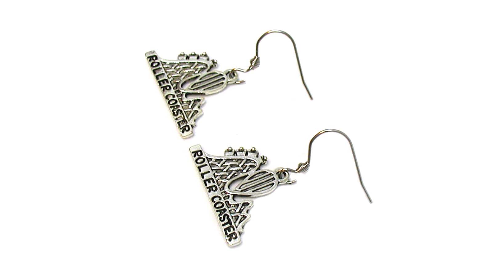 Roller Coaster Earrings Roller Coaster Charm Roller Coaster Etsy