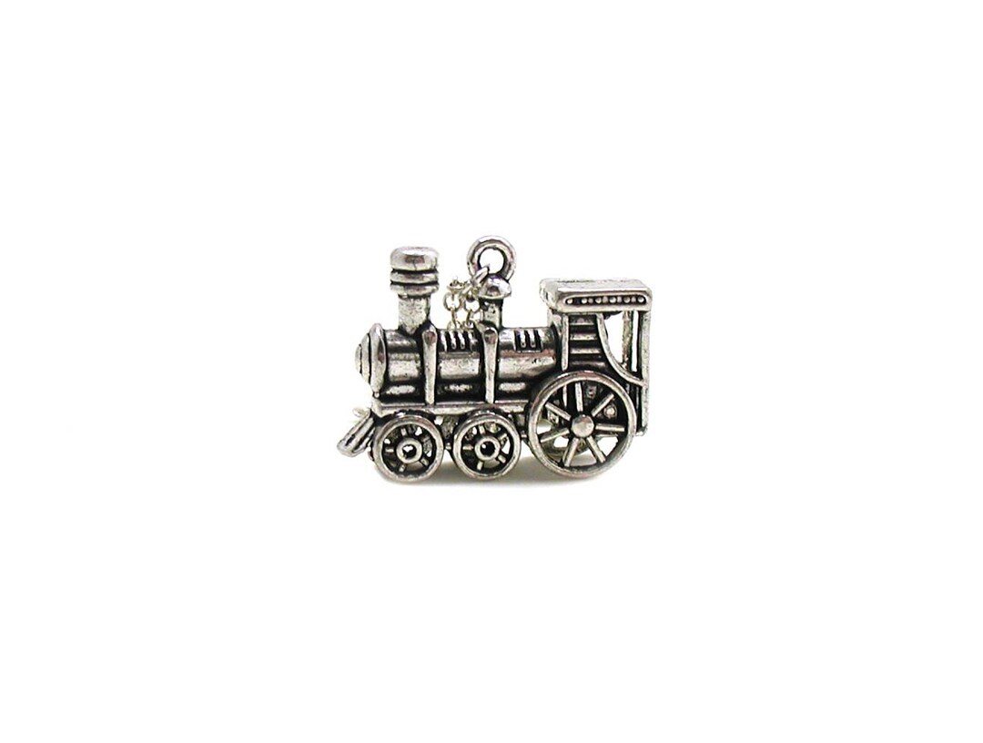Train Necklace Train Charm Necklace Train Jewelry Silver Etsy