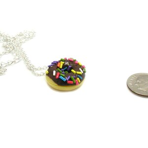 Brown - Quirklets Handpainted Clay Doughnut Pendant Necklace 31 main image 1