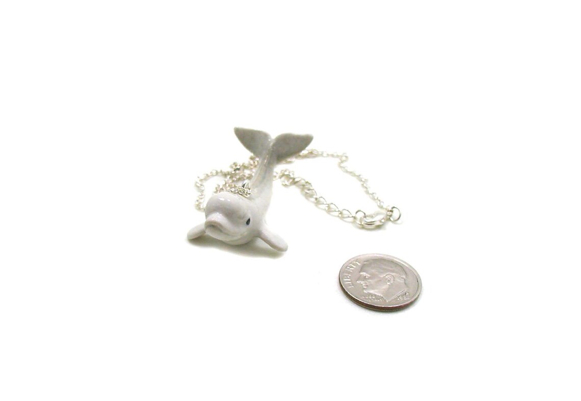Beluga Whale Necklace Charm Necklace Charm Jewelry Beluga Etsy