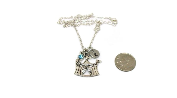 Circus Tent Necklace, Circus Tent Charm, Circus Jewelry, Circus