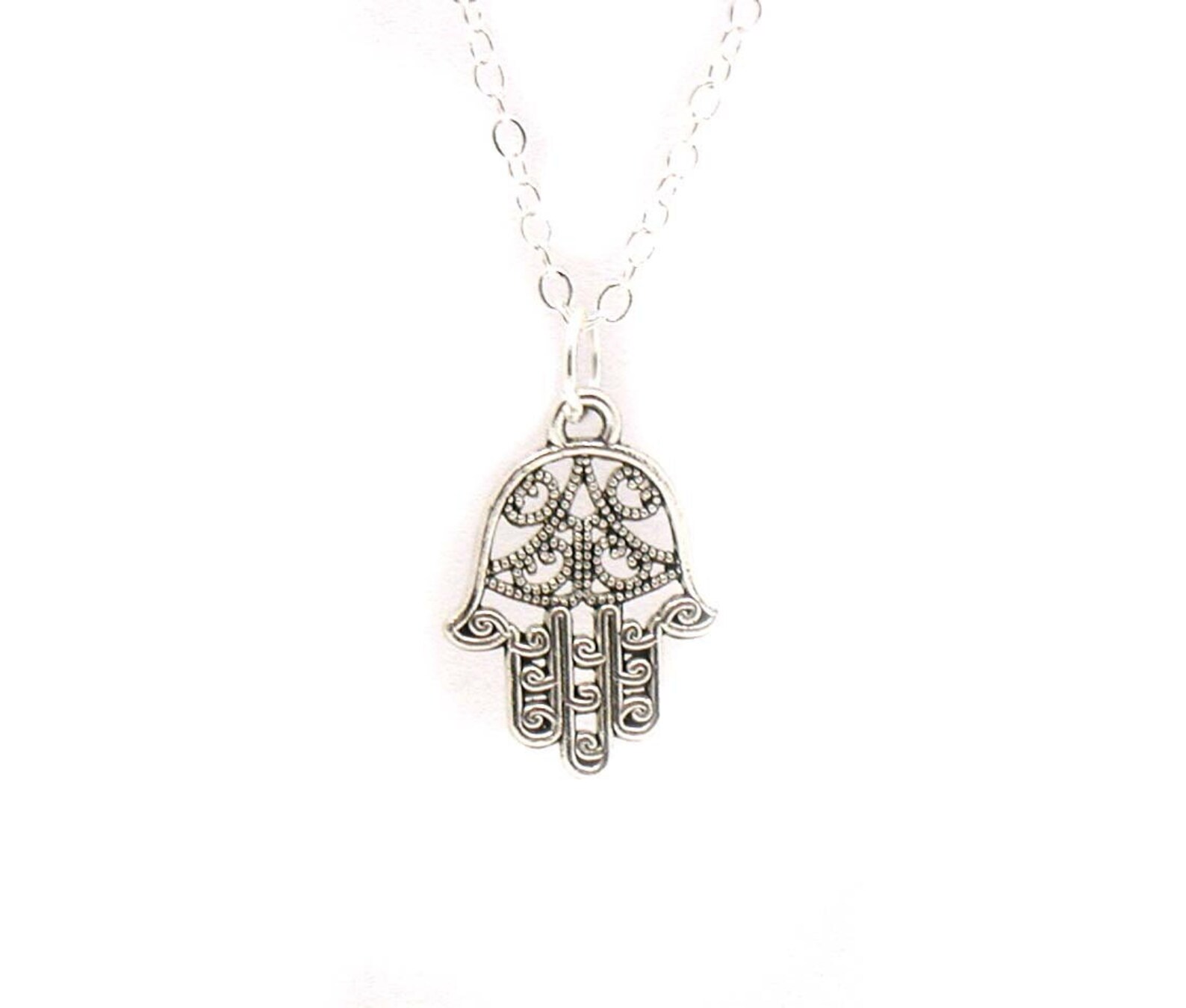 Hamsa Hand Necklace Hamsa Hand Pendant Charm Jewelry Fatima Etsy