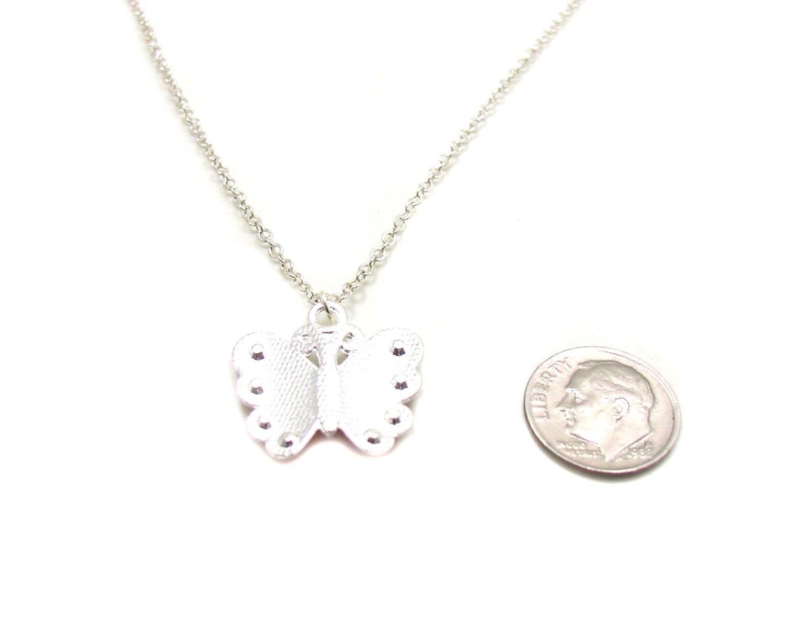 Purple Butterfly Necklace Charm Necklace Butterfly Charm Etsy