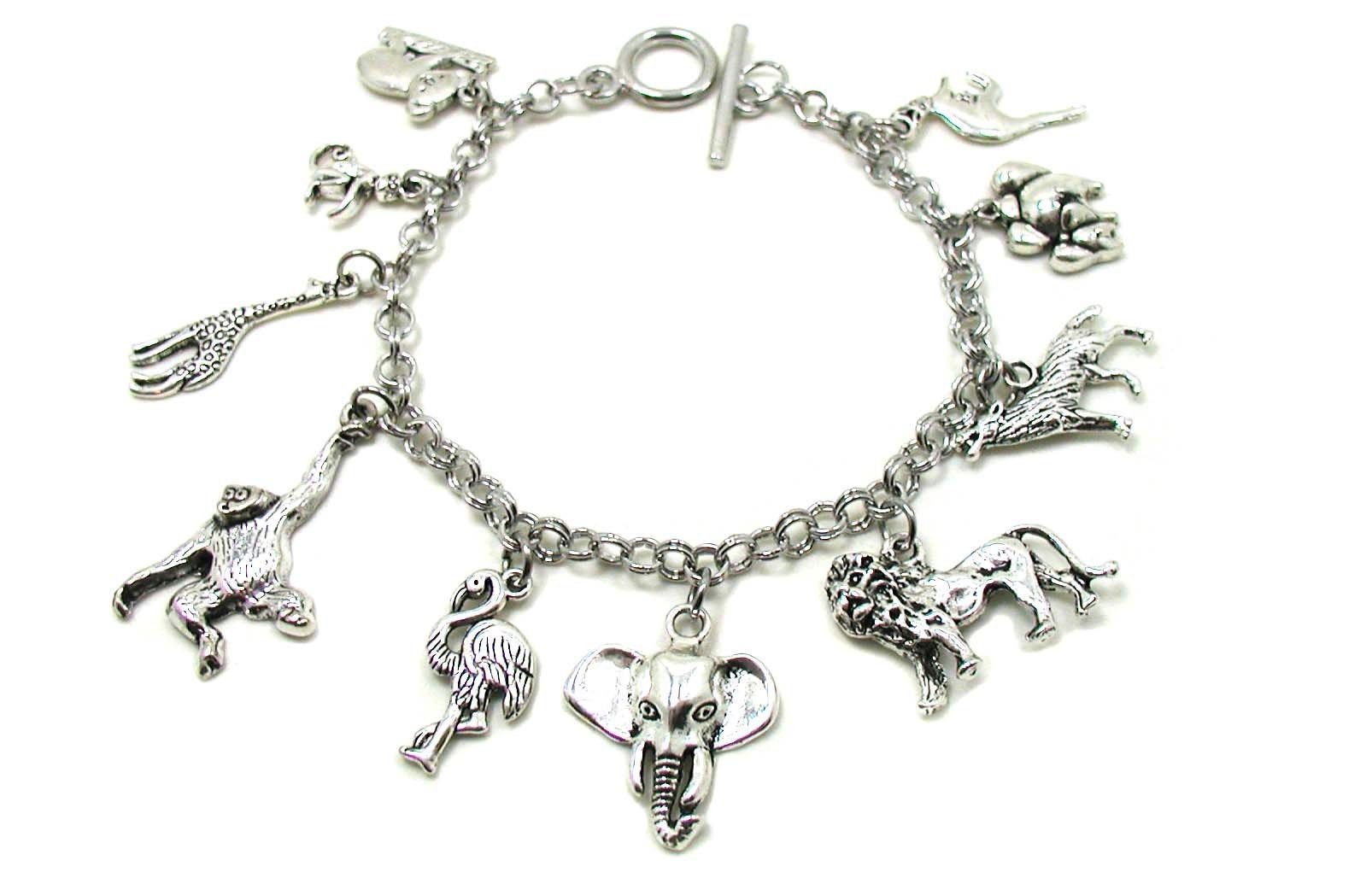 Woodland Creature Charm Bracelet - Sterling Silver Bracelet with Fores –  Mark Poulin Jewelry