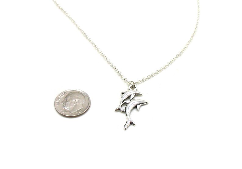 Dolphin Necklace Dolphin Charm Dolphin Jewelry Dolphin Etsy