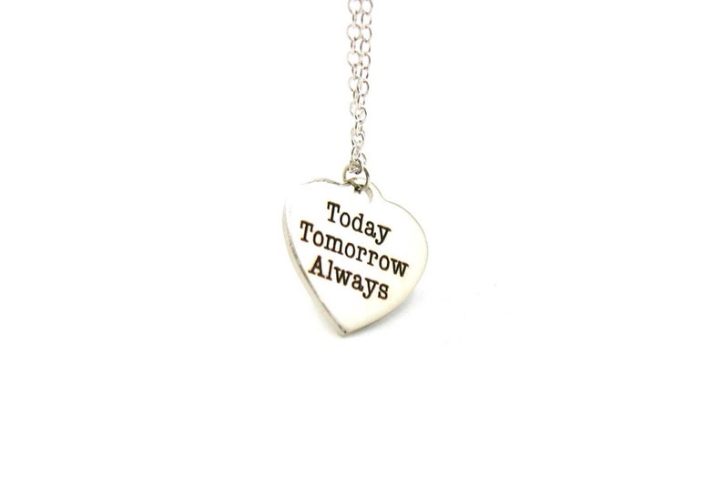 Today Tomorrow Always Necklace Charm Necklace Delicate - Etsy UK