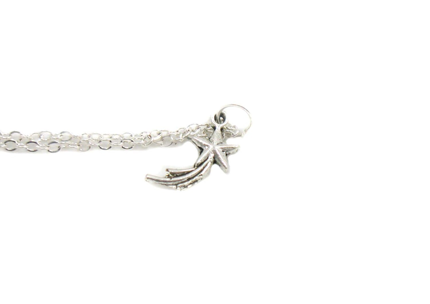 Hanging Shooting Star Necklace with CZ main image 0