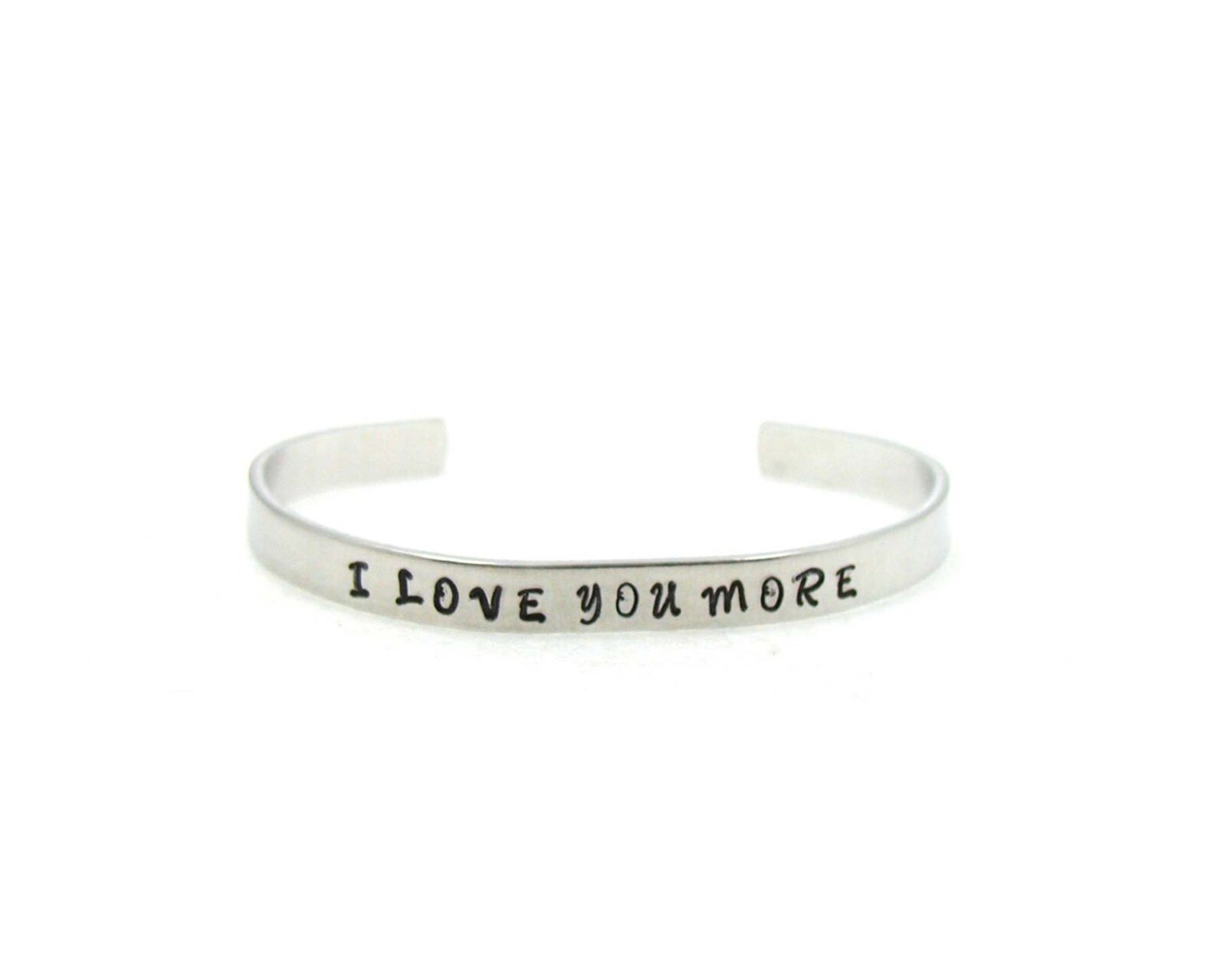 I Love You More Custom Bracelet Cuff Personalized Bracelet Etsy