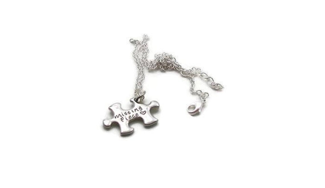 Puzzle Piece Necklace Set Best Friends Necklace Long Etsy