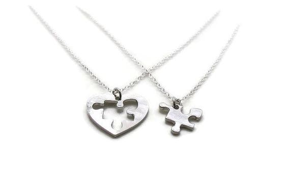 mother daughter puzzle piece necklace