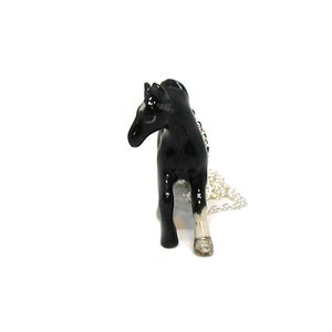 Black Horse Necklace, Black Stallion Necklace, Horse Jewelry, Black Horse Pendant, Black Stallion Charm, Equestrian Necklace, Horse Lover image 4