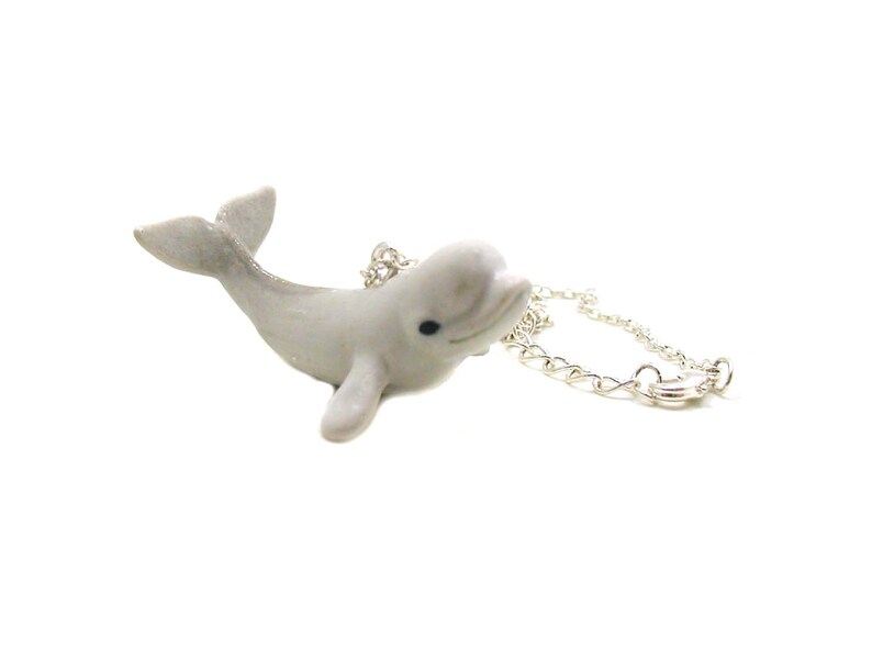 Beluga Whale Necklace Charm Necklace Charm Jewelry Beluga Etsy