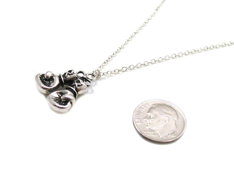 Boxing Gloves Necklace Boxer Charm Necklace Charm Jewelry Etsy