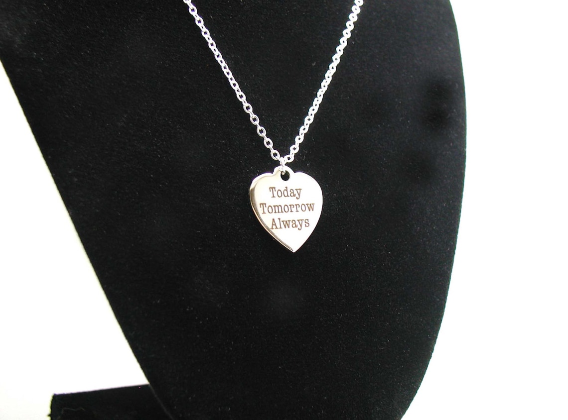 Today Tomorrow Always Necklace Charm Necklace Delicate - Etsy UK